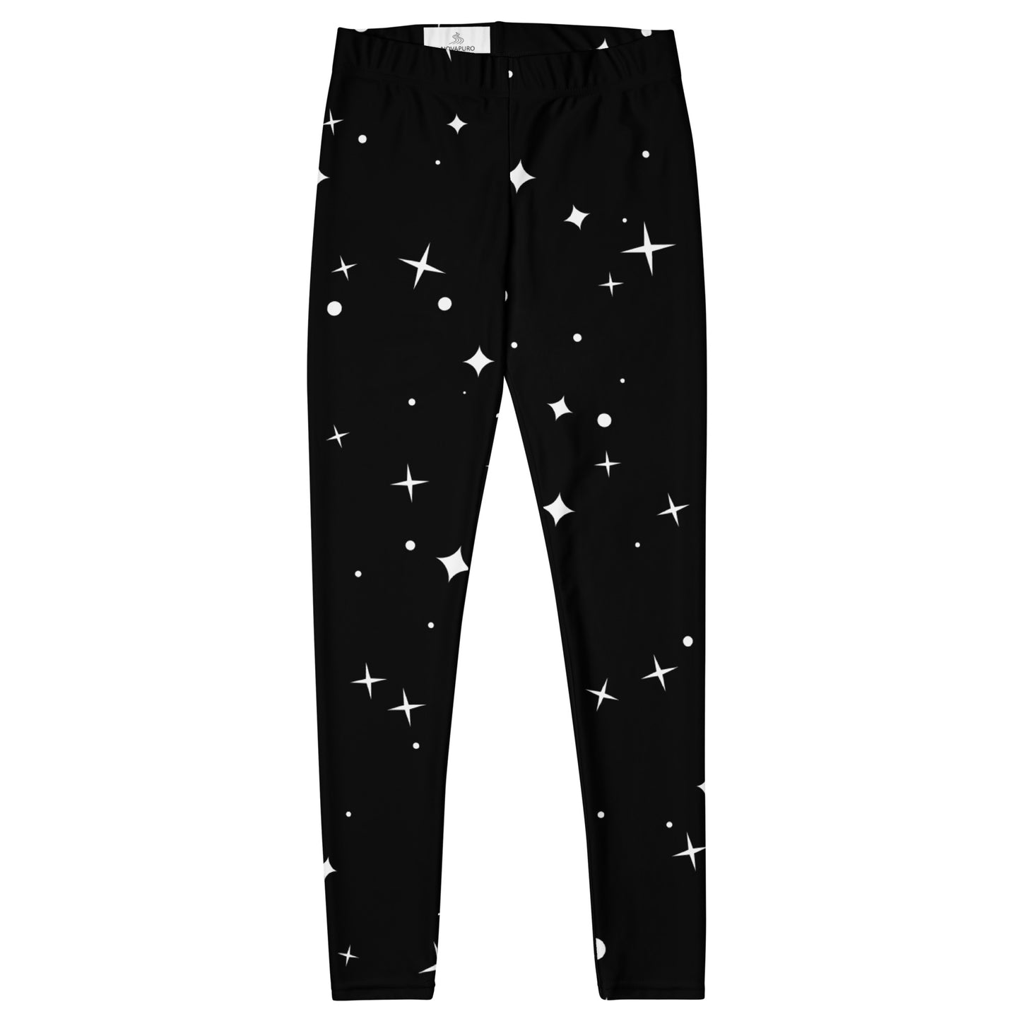 Close up of Nordic Night Sky premium yoga pants for women