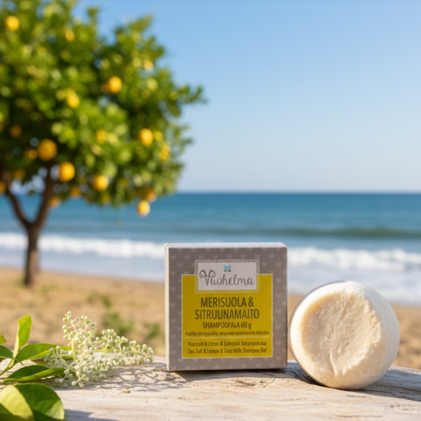 Novapuro Selects: Vuohelma "Sea Salt & Lemon Milk" Shampoo Bar