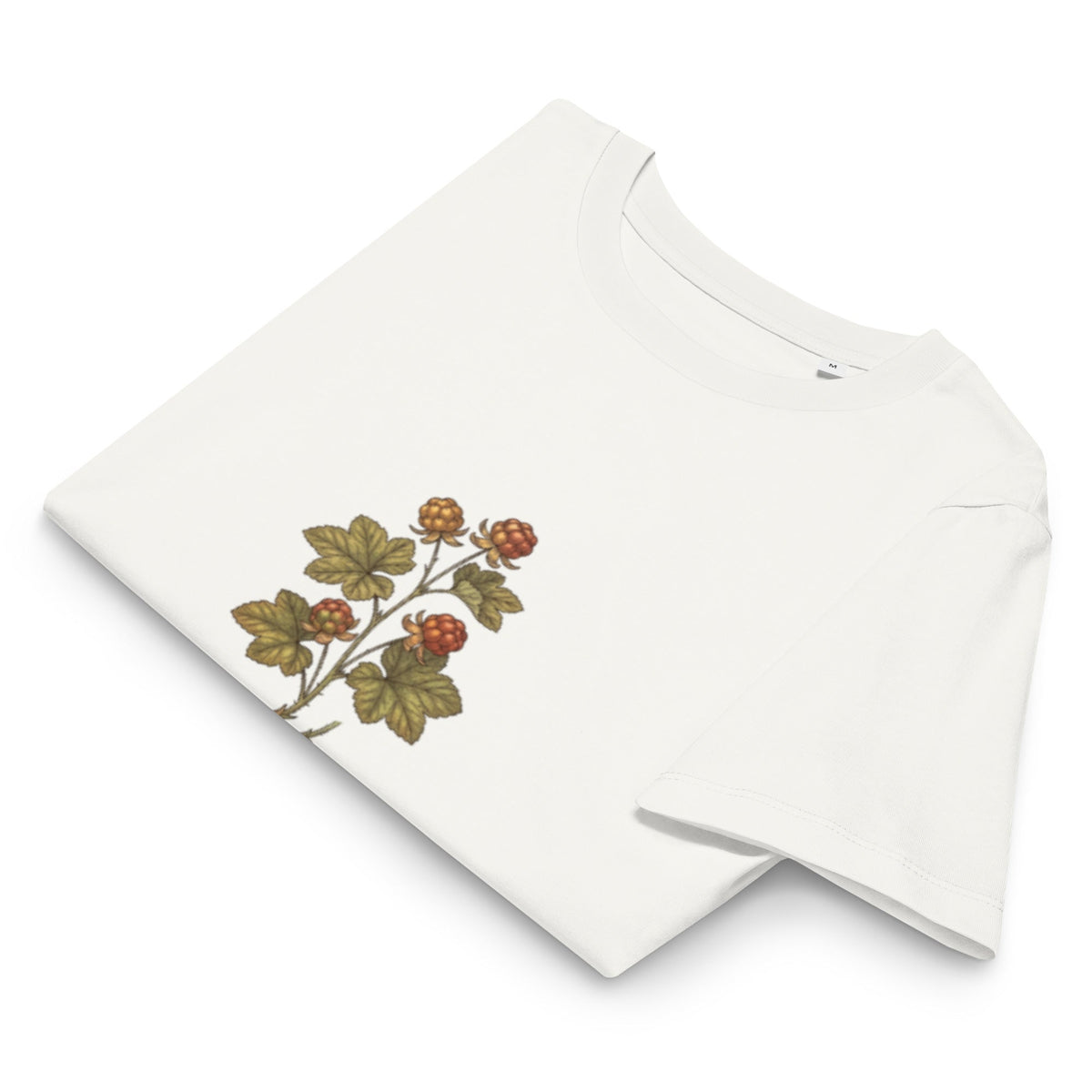 Novapuro "Nordic Cloudberry" Women's Organic T-Shirt | Vintage Botanical Design
