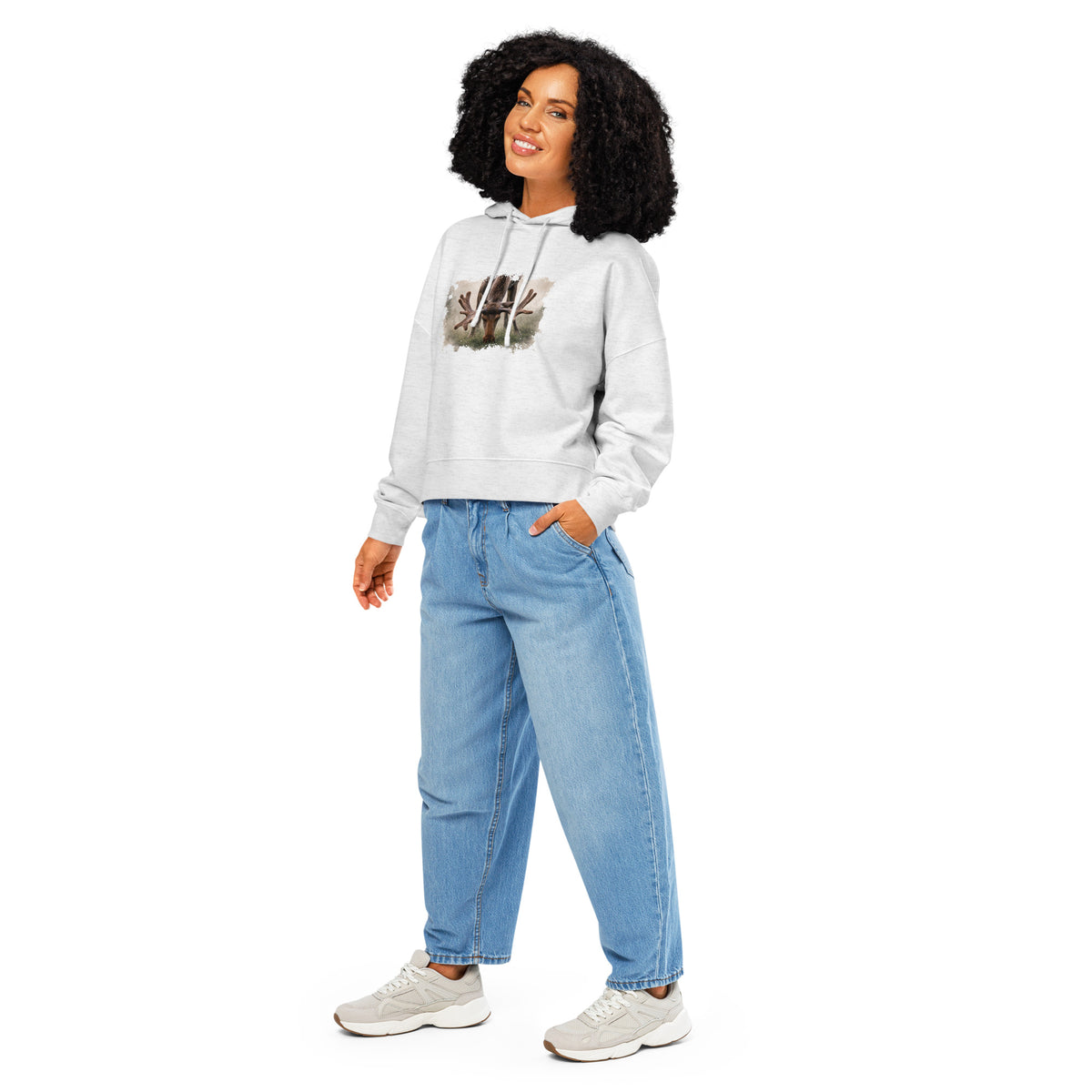 Women's "Nordic Moose" Organic Hoodie | Novapuro